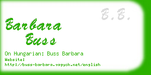 barbara buss business card